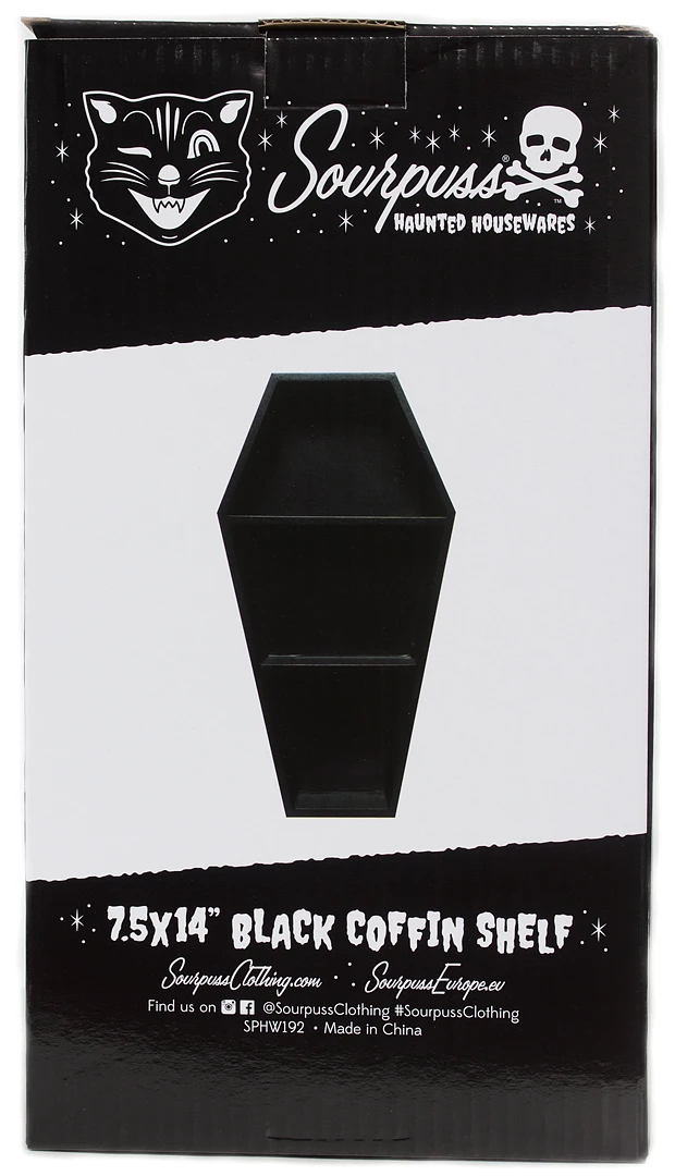 SOURPUSS COFFIN SHELF BLACK 10 SOURPUSS COFFIN SHELF BLACK