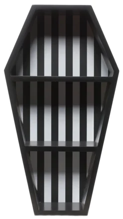 Haunted Homewares SOURPUSS STRIPED COFFIN SHELF