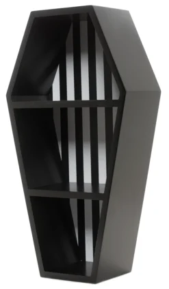 Haunted Homewares SOURPUSS STRIPED COFFIN SHELF