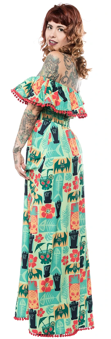 Ghouls Just Wanna Have Sun SOURPUSS KREEP A TIKI FIESTA MAXI DRESS 5 Ghouls Just Wanna Have Sun SOURPUSS KREEP A TIKI FIESTA MAXI DRESS