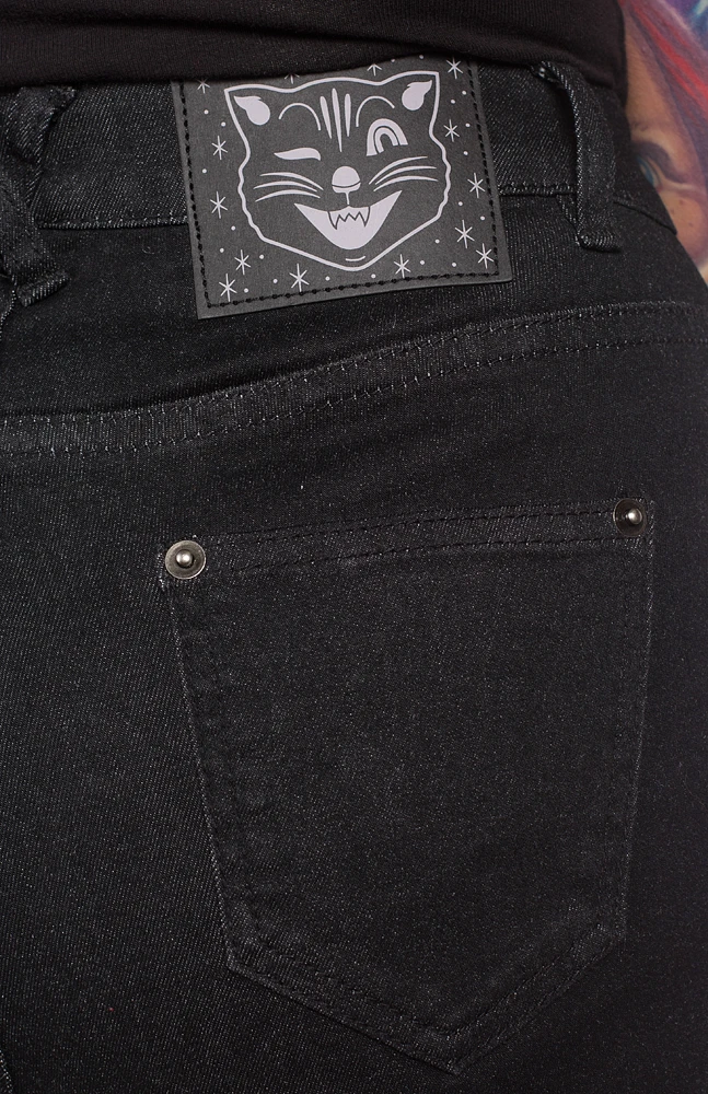 Shop Sour+Plus SOURPUSS ESSENTIAL STRETCH DENIM JEANS BLACK 5 Shop Sour+Plus SOURPUSS ESSENTIAL STRETCH DENIM JEANS BLACK