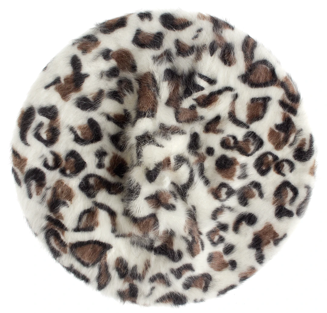SOURPUSS LEOPARD FUR BERET 6 SOURPUSS LEOPARD FUR BERET