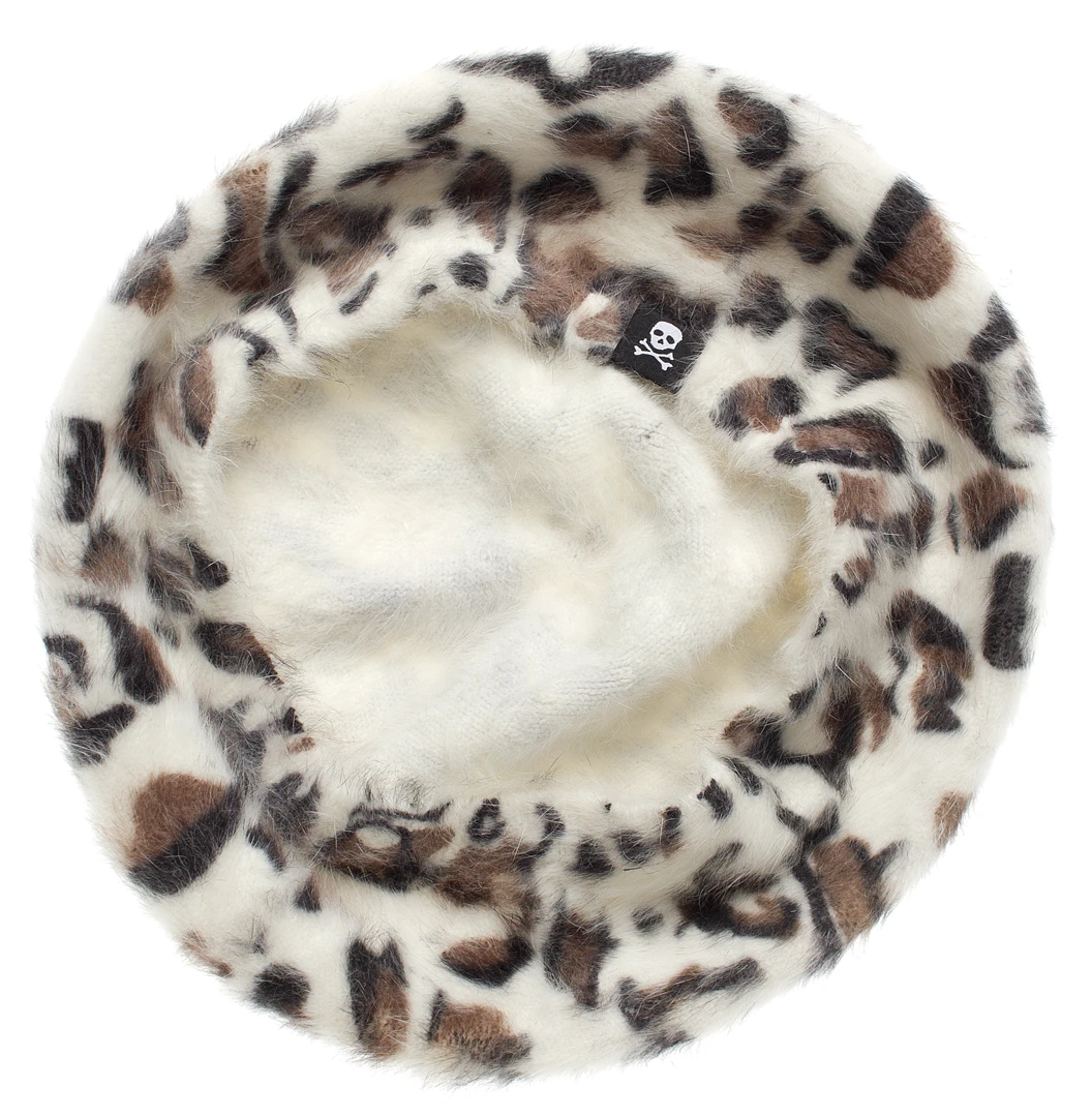 SOURPUSS LEOPARD FUR BERET 5 SOURPUSS LEOPARD FUR BERET
