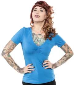 Shop Sour+Plus SOURPUSS RAMONA TOP BLUE