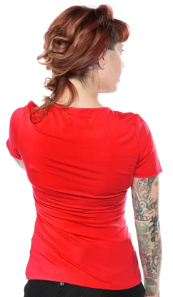 SOURPUSS RAMONA TOP RED