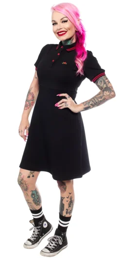 Shop Sour+Plus SOURPUSS RED ROSE POLO DRESS