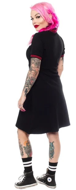 Shop Sour+Plus SOURPUSS RED ROSE POLO DRESS