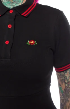 Shop Sour+Plus SOURPUSS RED ROSE POLO DRESS