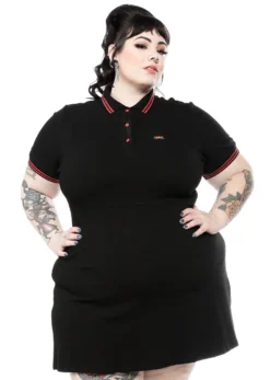 Shop Sour+Plus SOURPUSS RED ROSE POLO DRESS