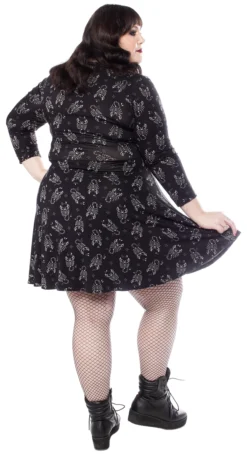 Shop Sour+Plus SOURPUSS SCORPION 3/4 SLEEVE SKATER DRESS