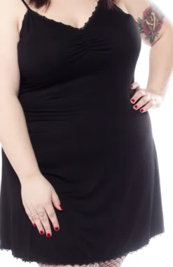 Back In Stock SOURPUSS SLIP DRESS BLACK