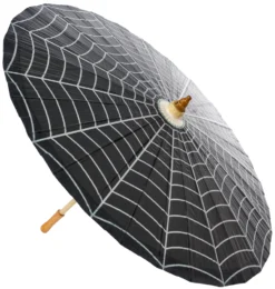 SOURPUSS SPIDERWEB PARASOL Ghouls Just Wanna Have Sun