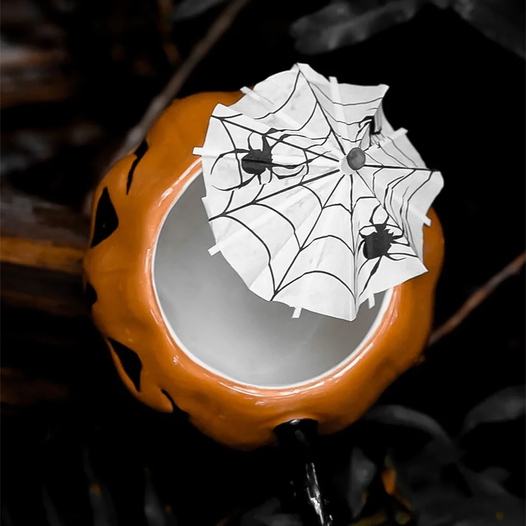 LIVELY GHOSTS HAUNTED SPIRITS SPIDERS SPOOKY TIKI COCKTAIL UMBRELLA 3 LIVELY GHOSTS HAUNTED SPIRITS SPIDERS SPOOKY TIKI COCKTAIL UMBRELLA