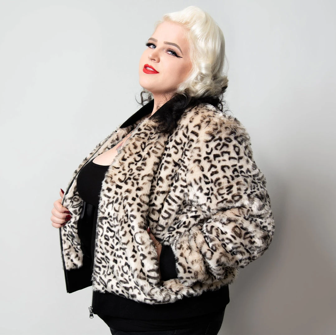 SOURPUSS LEOPARD FUR BOMBER JACKET TAN Shop Sourpuss 3 SOURPUSS LEOPARD FUR BOMBER JACKET TAN Shop Sourpuss
