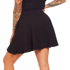 Shop Sour+Plus SOURPUSS SKATER SKIRT BLACK
