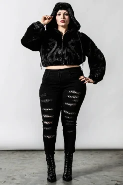 KILLSTAR STARCHILD FAUX FUR BOMBER JACKET Shop Sour+Plus