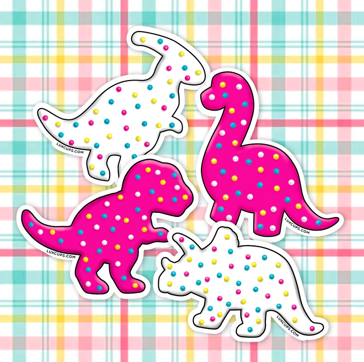 LUXCUPS CREATIVE DINO COOKIE STICKER PACK Lifestyle 4 LUXCUPS CREATIVE DINO COOKIE STICKER PACK Lifestyle