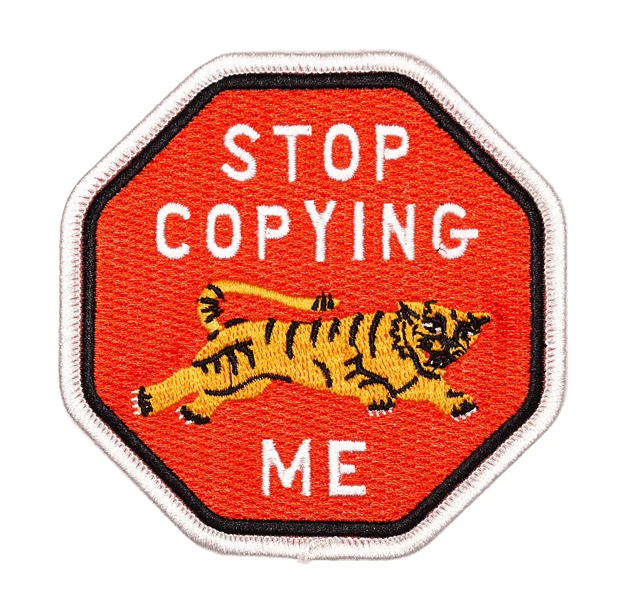 OXFORD PENNANT STOP COPYING ME EMBROIDERED PATCH 3 OXFORD PENNANT STOP COPYING ME EMBROIDERED PATCH