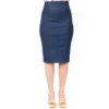 UNIQUE VINTAGE BLUE DENIM SUMMER LOVIN PENCIL SKIRT