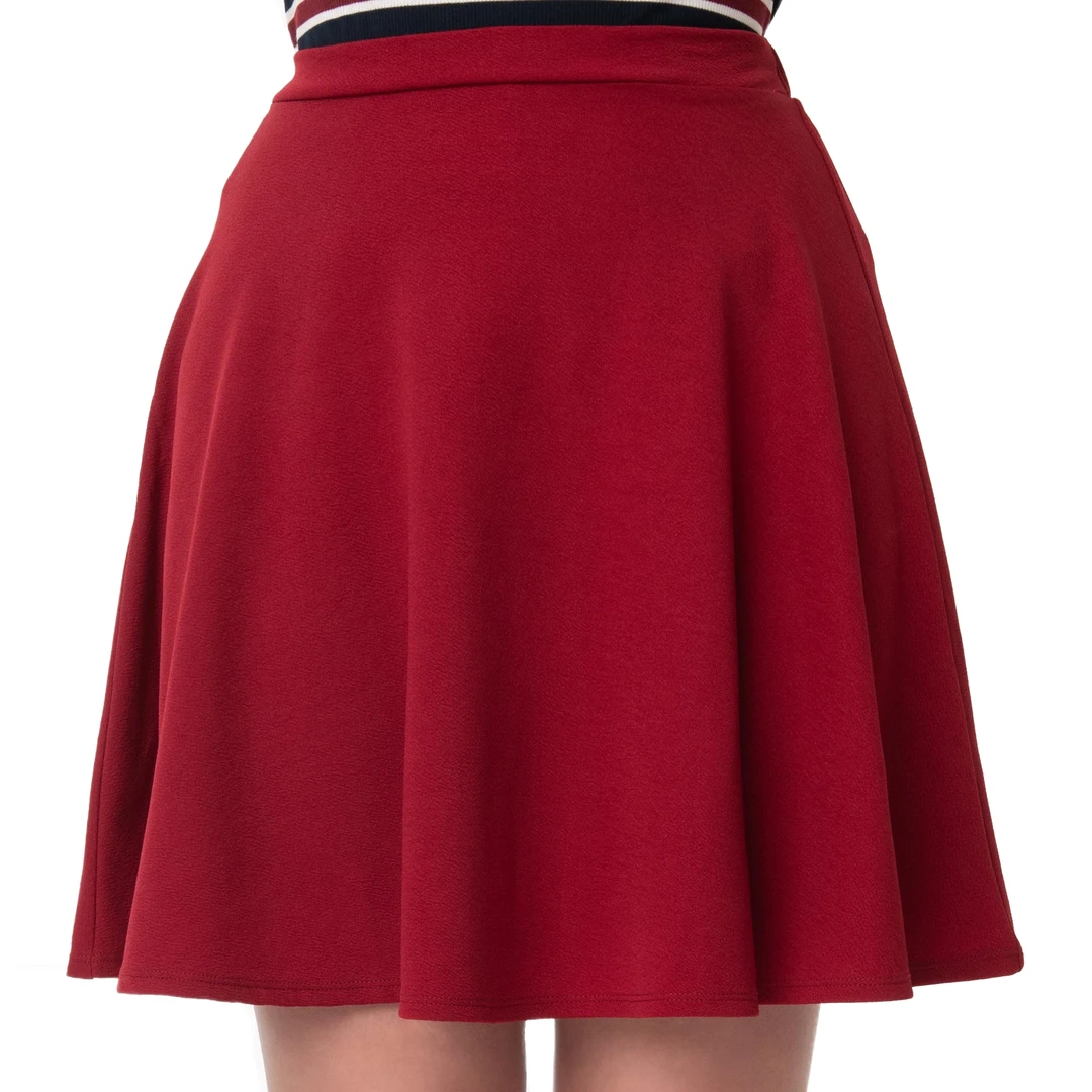 SMAK PARLOUR BURGUNDY TEXTURED SWEET TALK FLARE SKIRT Shop Sour+Plus 3 SMAK PARLOUR BURGUNDY TEXTURED SWEET TALK FLARE SKIRT Shop Sour+Plus