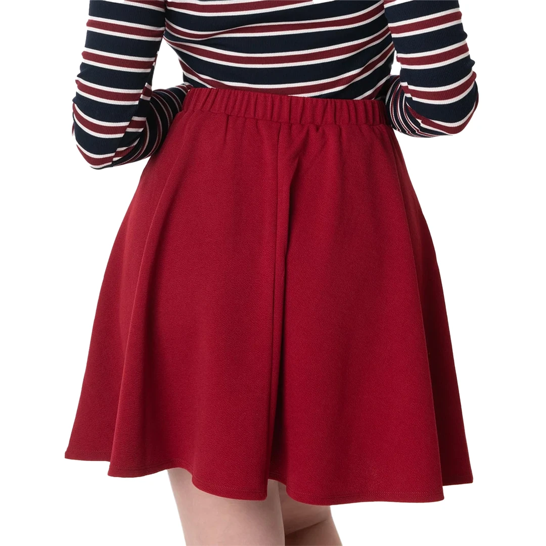 SMAK PARLOUR BURGUNDY TEXTURED SWEET TALK FLARE SKIRT Shop Sour+Plus 4 SMAK PARLOUR BURGUNDY TEXTURED SWEET TALK FLARE SKIRT Shop Sour+Plus