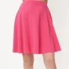 SMAK PARLOUR SWEET TALK FLARE SKIRT HOT PINK 2 SMAK PARLOUR SWEET TALK FLARE SKIRT HOT PINK
