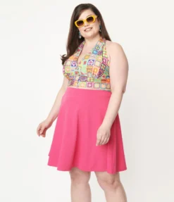 SMAK PARLOUR SWEET TALK FLARE SKIRT HOT PINK 11 SMAK PARLOUR SWEET TALK FLARE SKIRT HOT PINK