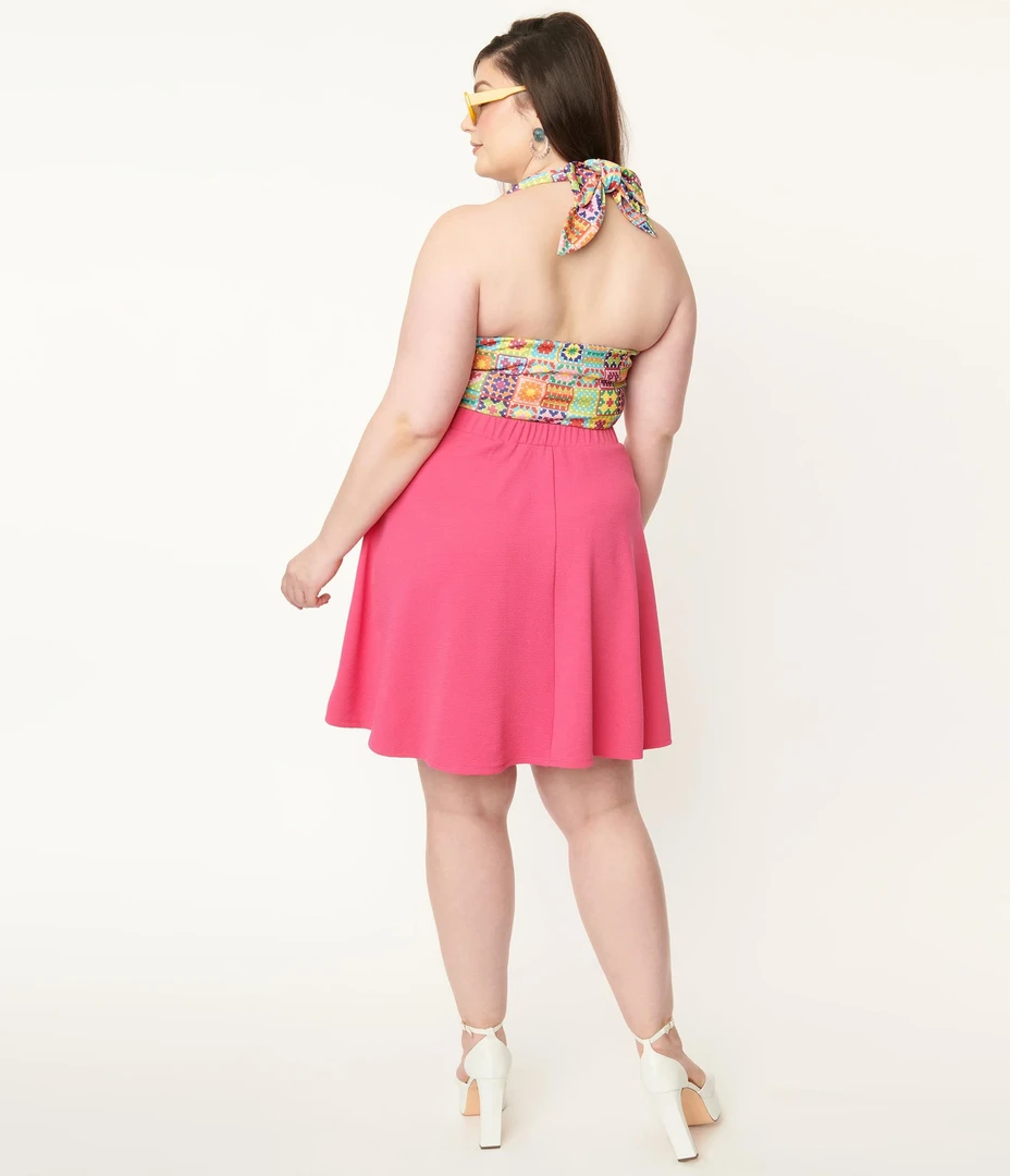 SMAK PARLOUR SWEET TALK FLARE SKIRT HOT PINK 8 SMAK PARLOUR SWEET TALK FLARE SKIRT HOT PINK