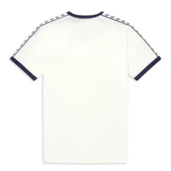 FRED PERRY TAPED RINGER T SHIRT SNOW WHITE