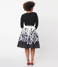 UNIQUE VINTAGE X HITCHCOCK THE BIRDS SWING SKIRT