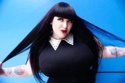 Shop Sour+Plus SOURPUSS STUD COLLAR DRESS BLK