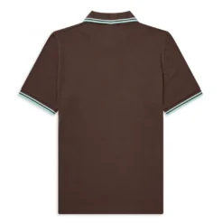 FRED PERRY TWIN TIPPED POLO CHOCOLATE/ICE Apparel