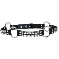 Funk Plus 2 ROW PYRAMID STUD AND O RING BELT