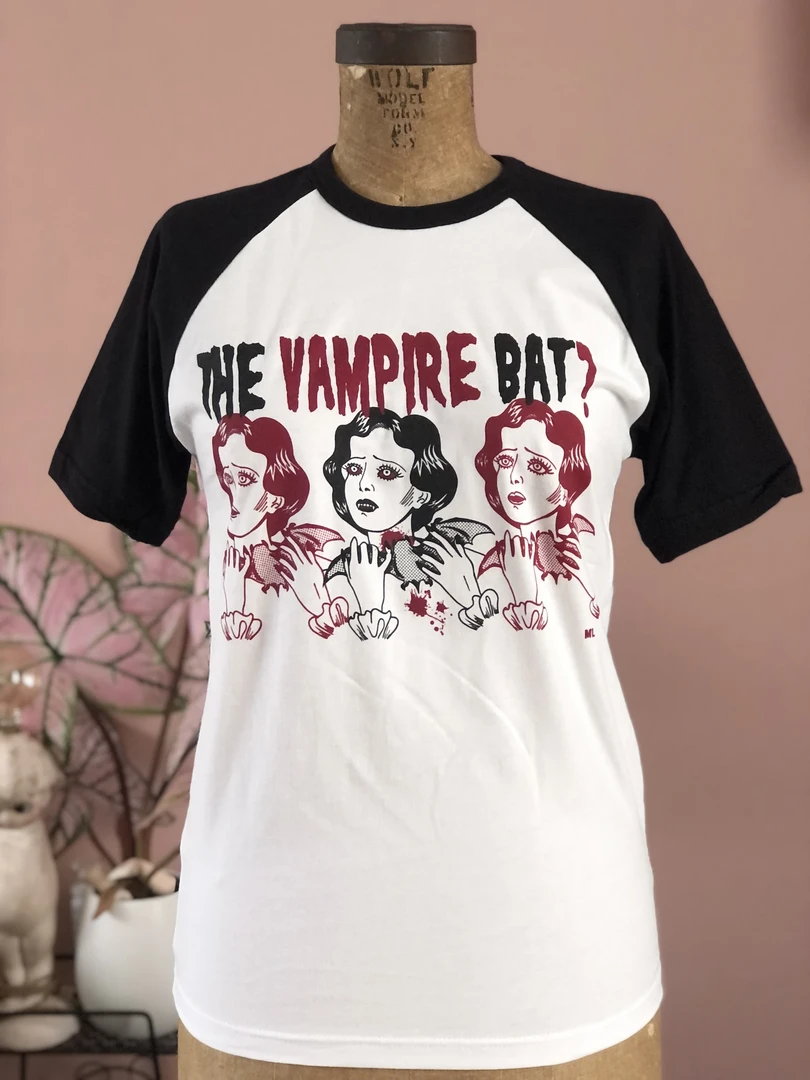 Apparel MISS LADYBUG THE VAMPIRE BAT RAGLAN UNISEX TEE 3 Apparel MISS LADYBUG THE VAMPIRE BAT RAGLAN UNISEX TEE