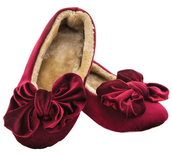 None VELVET BOW SLIPPERS BURGUNDY Footwear 3 None VELVET BOW SLIPPERS BURGUNDY Footwear