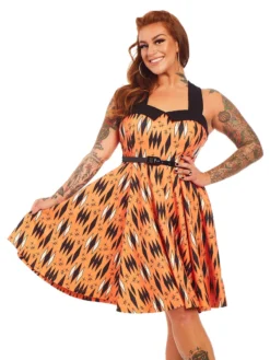 SOURPUSS DIAMONDS VERONICA DRESS ORANGE Shop Sour+Plus