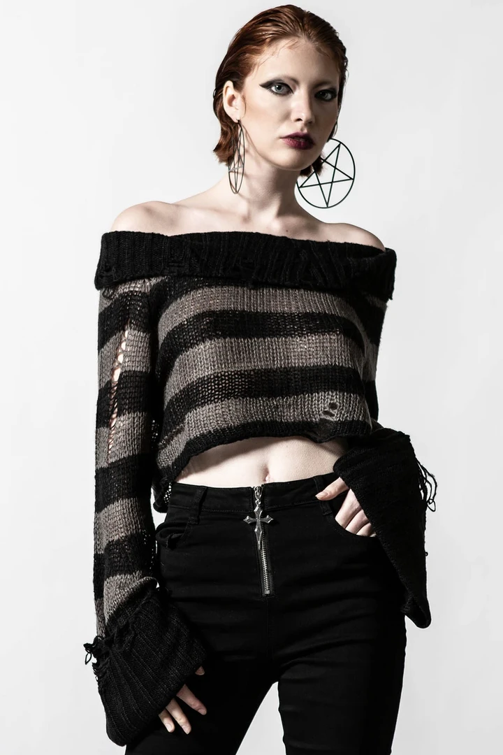 KILLSTAR VISAGE KNIT SWEATER 3 KILLSTAR VISAGE KNIT SWEATER