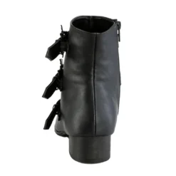 DEMONIA WARLOCK BAT BUCKLE POINTED TOE ANKLE BOOTS Footwear