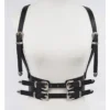 None WESTERN MULTI BUCKLE HARNESS BLACK/SLVR