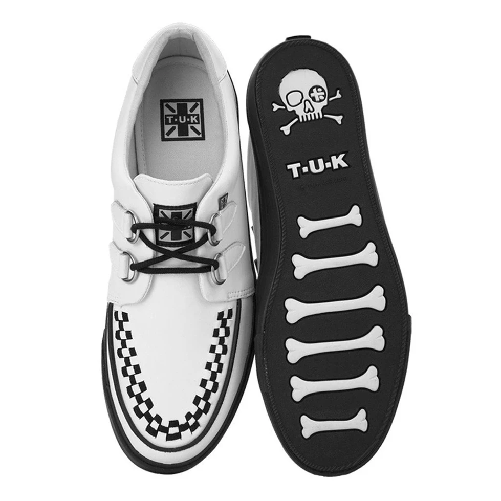 Footwear T.U.K. WHITE LEATHER D-RING VLK SNEAKER 7 Footwear T.U.K. WHITE LEATHER D-RING VLK SNEAKER