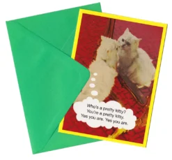 None WHO'S A PRETTY KITTY GREETING CARD Cards & Gift Wrap