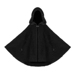 PunkRave PUNK RAVE SALEM HOODED PLUSH CAPE COAT