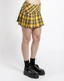 Tripp NYC Apparel TRIPP PLEATED WOVEN YELLOW PLAID SKIRT 9 Tripp NYC Apparel TRIPP PLEATED WOVEN YELLOW PLAID SKIRT