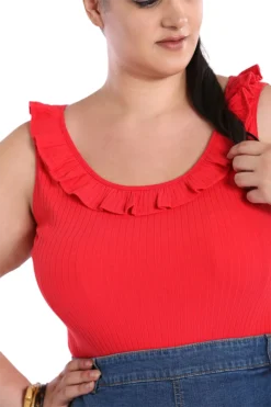 HELL BUNNY YOLANDA TOP RED Shop Sour+Plus