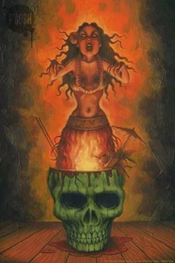 Retro A Go Go P'GOSH TIKI COCKTAIL ILLUSTRATED #1: ZOMBIE PRINT